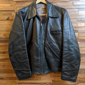 Genuine Horsehide Men's Vintage Leather Motorcycle Jacket